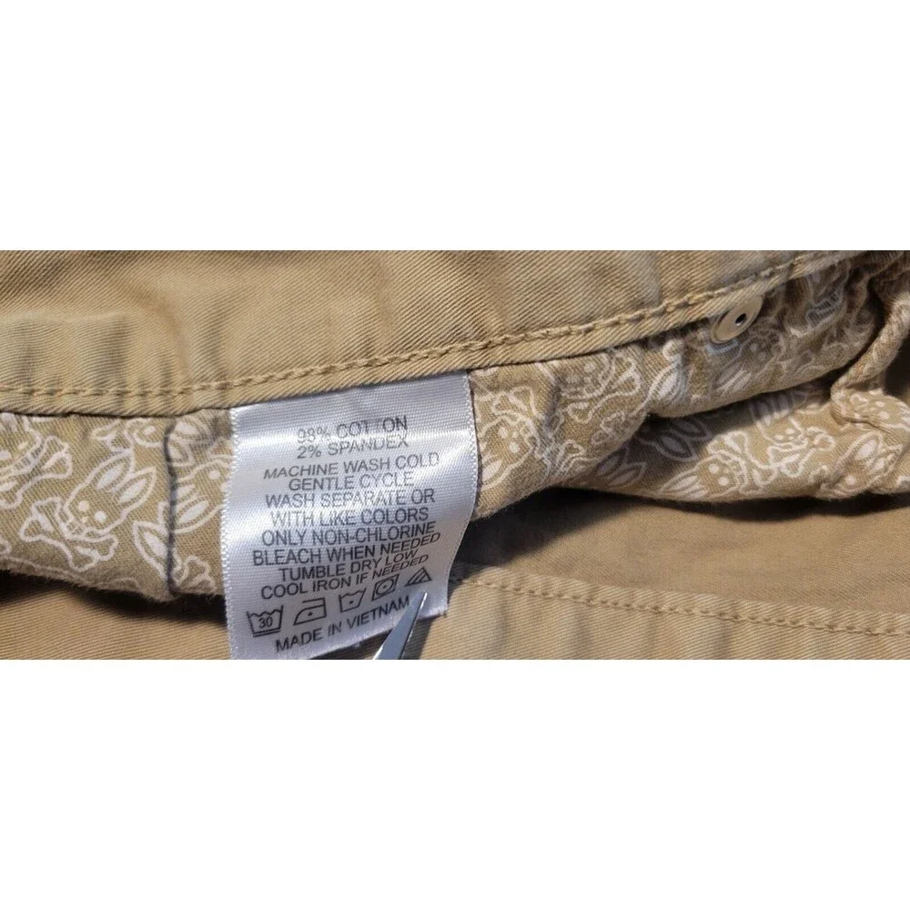 Psycho Bunny Shorts Tan With All Over BUNNY Pattern 54R x10 inseam Men's Preppy